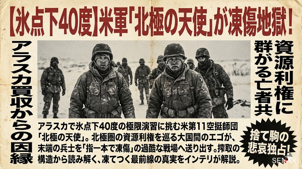 【氷点下40度の地獄】米軍「北極の天使」が凍傷！利権争いの捨て駒か