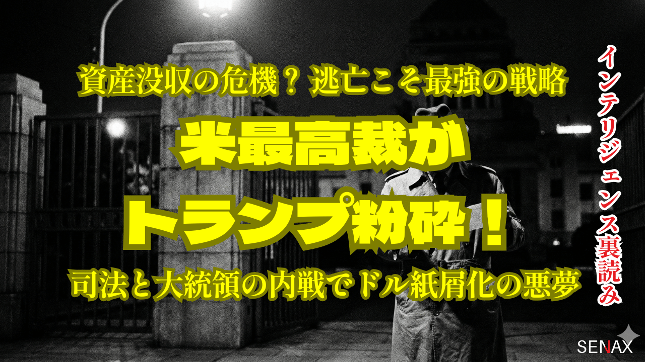 米最高裁がトランプ粉砕！国家崩壊への秒読み