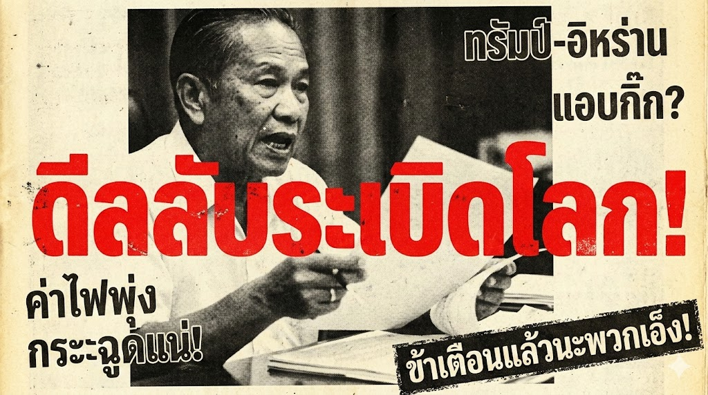 【สงครามจ่อคอหอย!】ดีลลับทรัมป์-อิหร่าน ข้าเตือนแล้วนะเตรียมรับมือค่าไฟพุ่ง!