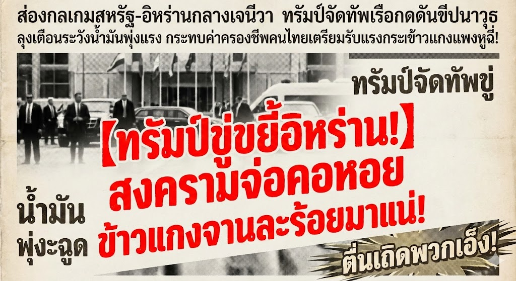 【ทรัมป์ขู่ขยี้อิหร่าน!】สงครามจ่อคอหอย ข้าวแกงจานละร้อยมาแน่!