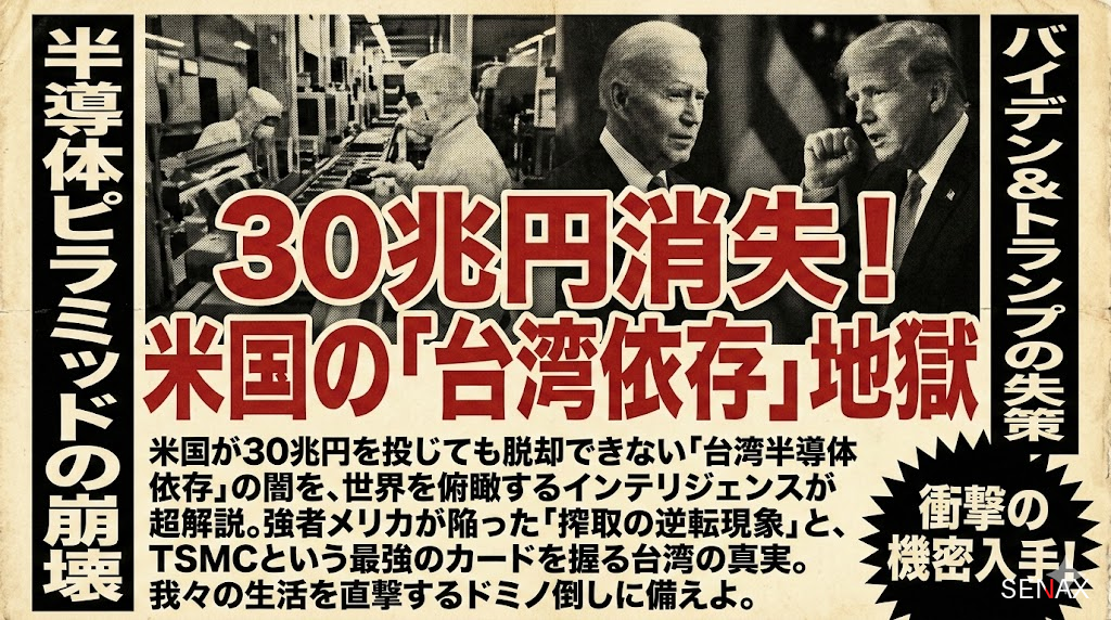 【戦慄】米国の急所は台湾にあり！30兆円ドブ捨ての「依存地獄」