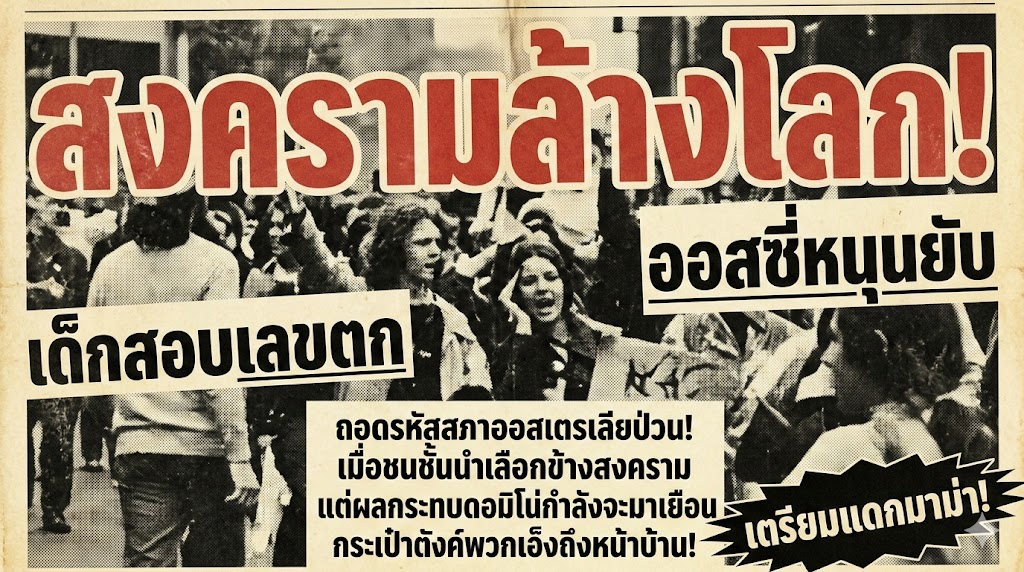 【ออสซี่เดือด!】 รัฐบาลตีเนียนหนุนถล่มอิหร่าน ระวังชะตากรรมคนไทยพังพินาศ!