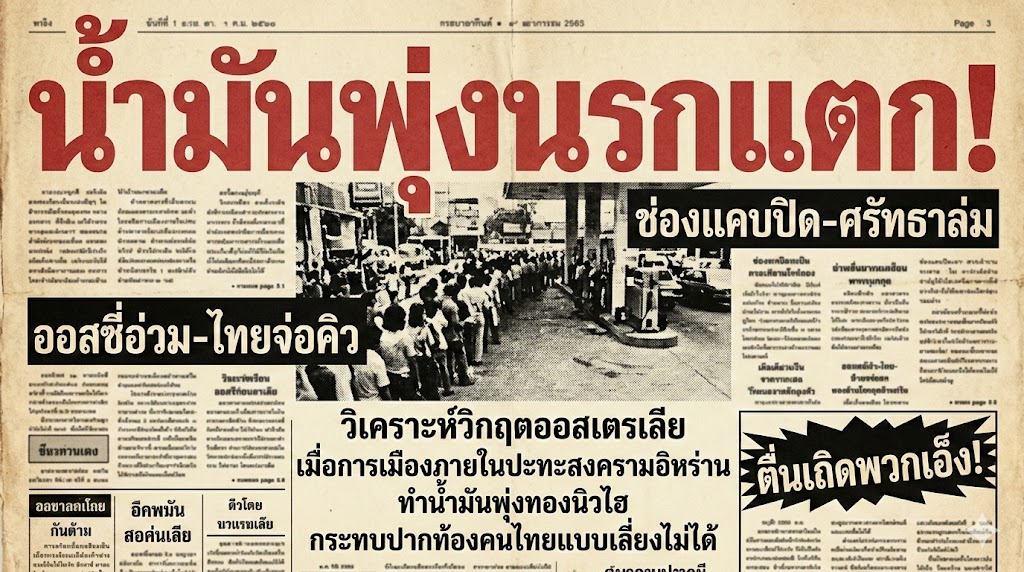 【น้ำมันพุ่งนรกแตก! ออสซี่วิปโยค】 ช่องแคบปิด-ศรัทธาล่ม!