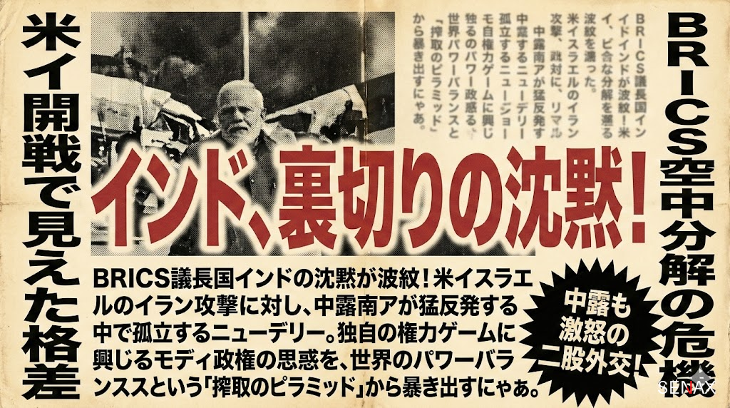 【裏切りの印】BRICS空中分解！インドの「二股外交」が招くイラン見殺しの惨劇