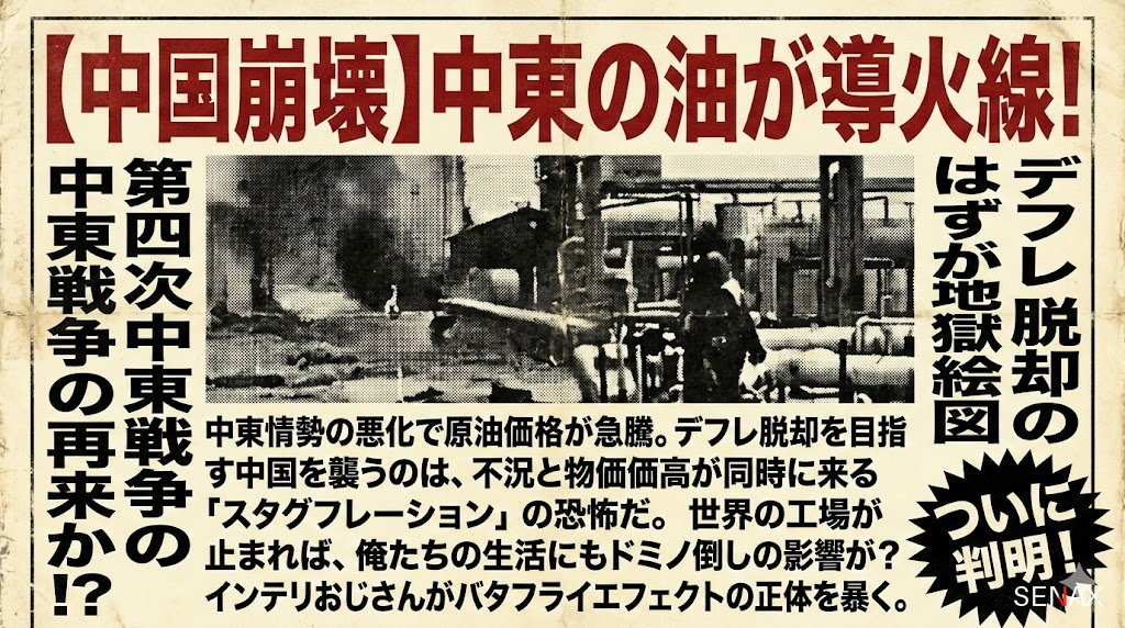 【中国崩壊の序曲】中東の火種が招く「スタグフレーション」の罠！