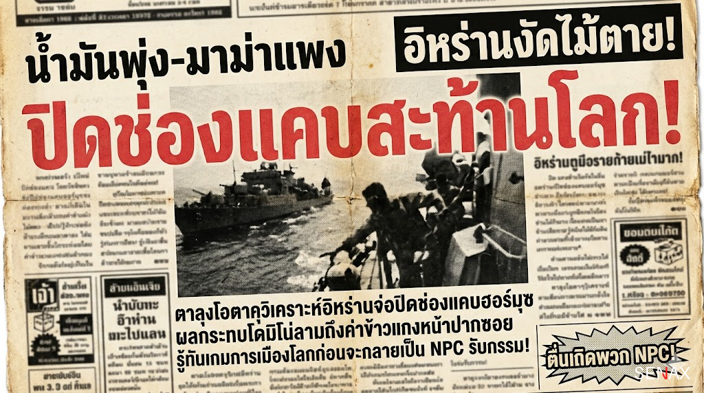 【ช็อกโลก!】อิหร่านปิดฮอร์มุซ ดับเครื่องชนยิว-มะกัน สะเทือนกระเป๋าตังค์พวกเอ็ง!