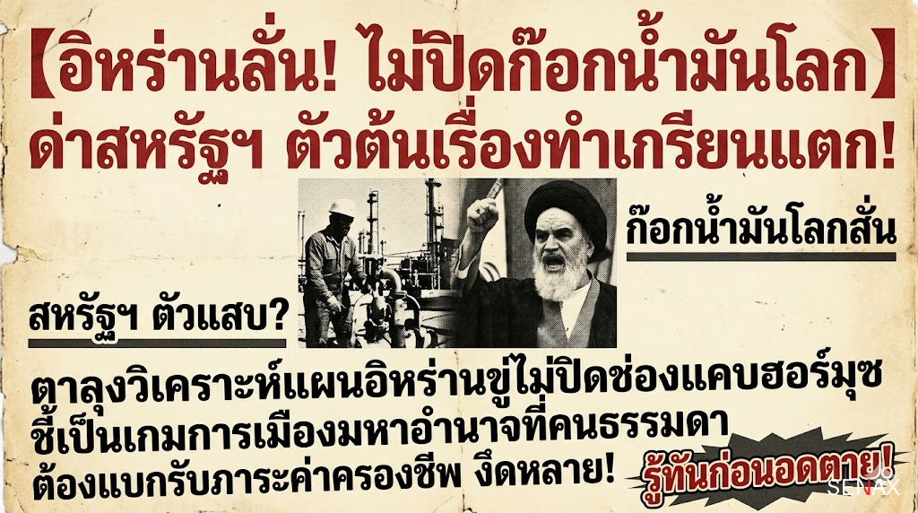 【อิหร่านลั่น! ไม่ปิดก๊อกน้ำมันโลก】ด่าสหรัฐฯ ตัวต้นเรื่องทำเกรียนแตก!