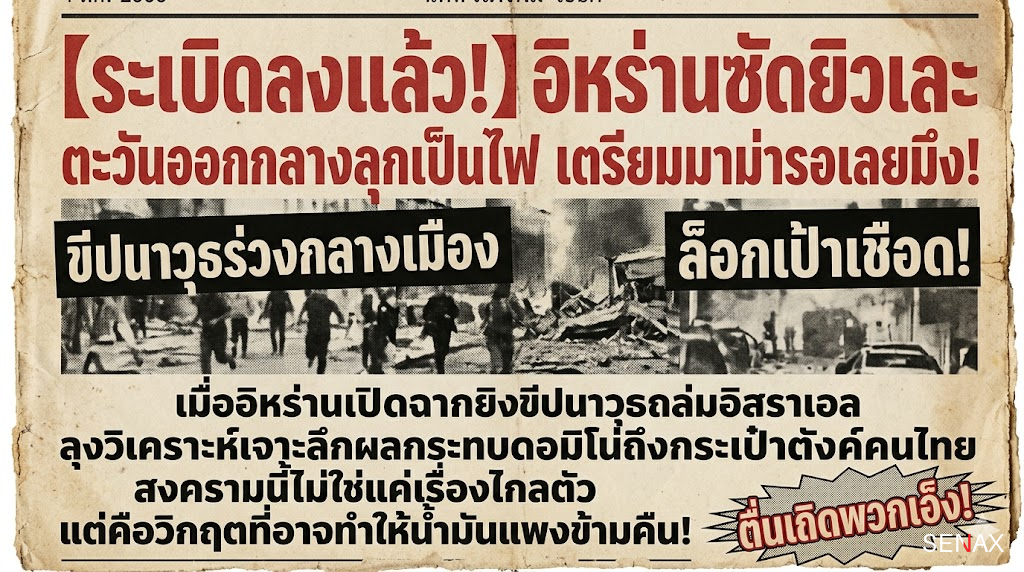 【ระเบิดลงแล้ว!】อิหร่านซัดยิวเละ ตะวันออกกลางลุกเป็นไฟ เตรียมมาม่ารอเลยมึง!