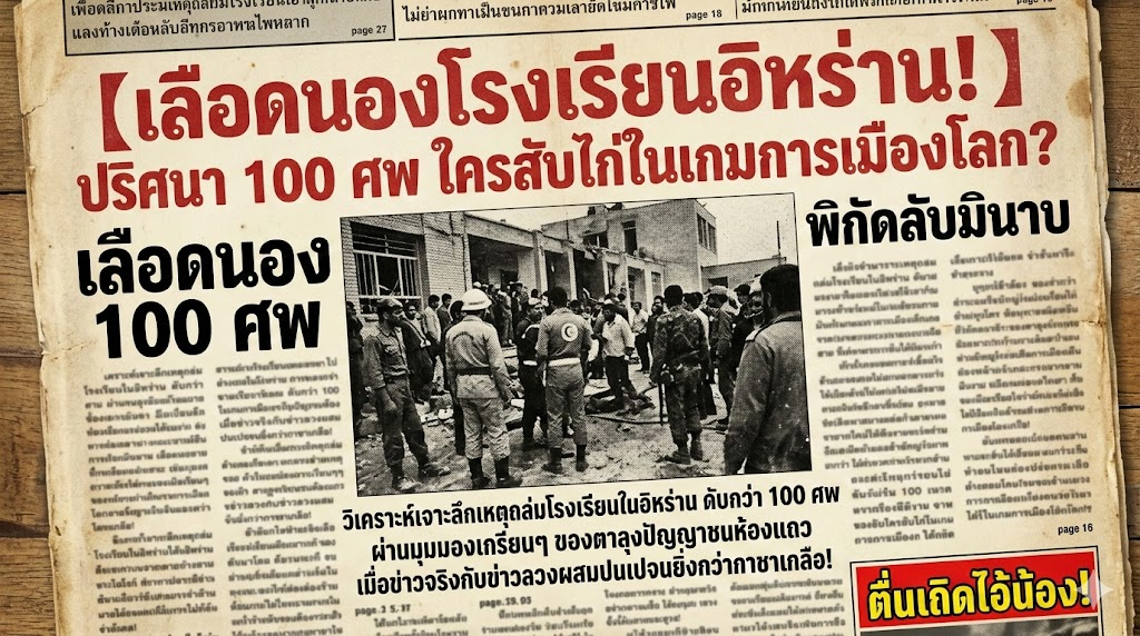 【เลือดนองโรงเรียนอิหร่าน!】 ปริศนา 100 ศพ ใครสับไก่ในเกมการเมืองโลก?