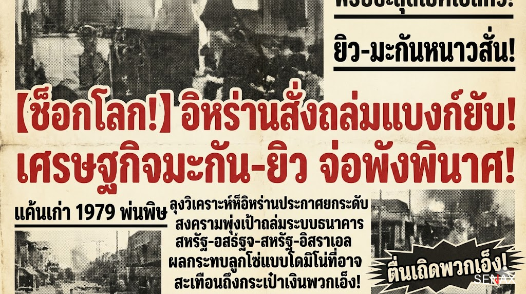 【ช็อกโลก!】อิหร่านสั่งถล่มแบงก์ยับ! เศรษฐกิจมะกัน-ยิว จ่อพังพินาศ!