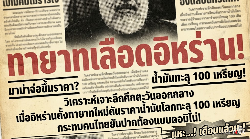 【ทายาทเลือดคาเมเนอี!】น้ำมันพุ่ง 100 เหรียญโลกจ่อพินาศ สะเทือนค่ามาม่าไทย!