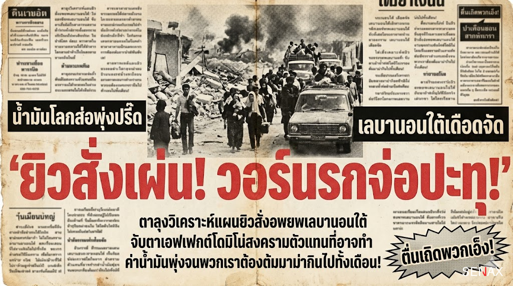 【ลางมรณะ!】ยิวสั่งเผ่นด่วนเลบานอนใต้ สัญญาณเปิดวอร์นรกสะเทือนถึงหม้อข้าวคนไทย!