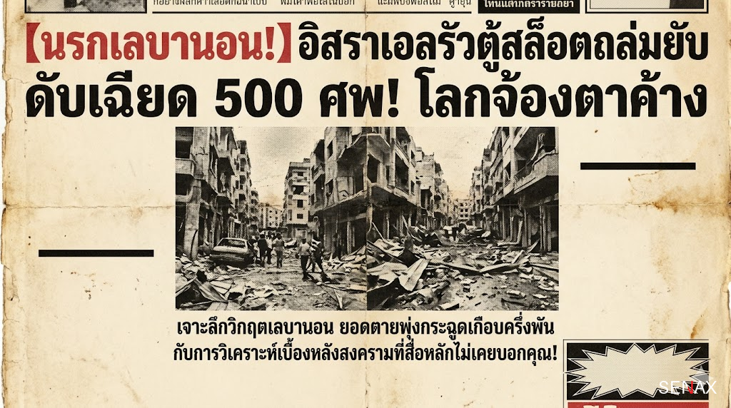 【นรกเลบานอน!】อิสราเอลรัวตู้สล็อตถล่มยับ ดับเฉียด 500 ศพ! โลกจ้องตาค้าง