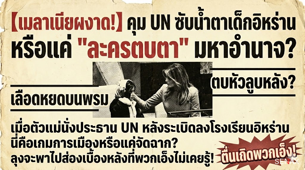 【เมลาเนียผงาด!】คุม UN ซับน้ำตาเด็กอิหร่าน หรือแค่ "ละครตบตา" มหาอำนาจ?