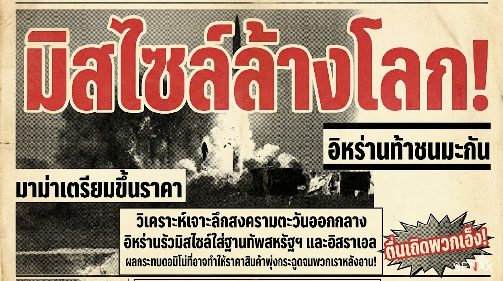 【สงครามล้างโลก!】อิหร่านรัวมิสไซล์ถล่มยิว-มะกันพินาศ สะเทือนถึงค่ามาม่าไทย!