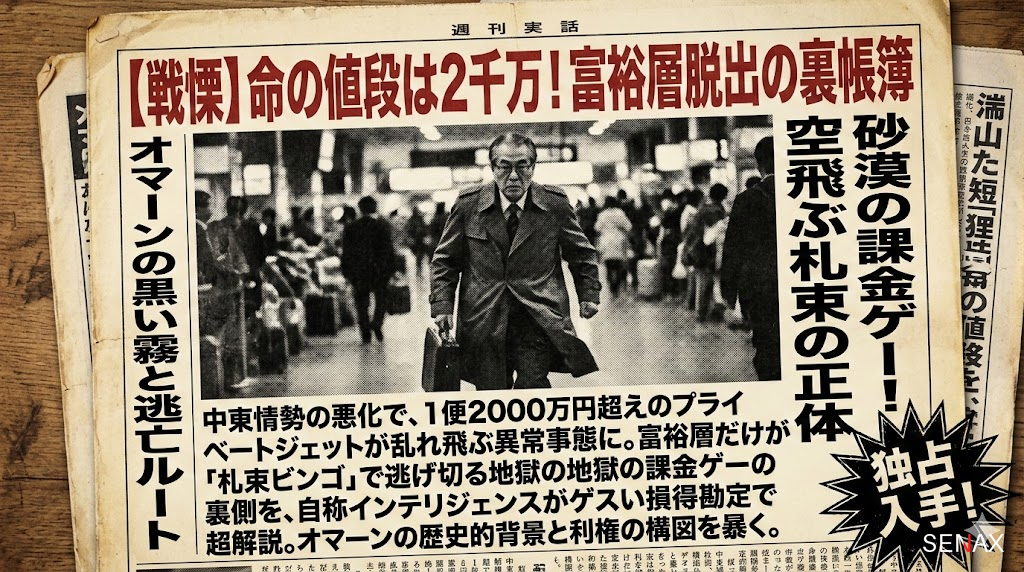 【戦慄】命の値段は2千万！富裕層が中東から「脱出課金」の怪