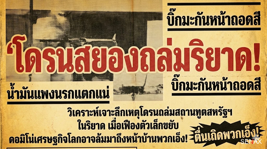 【ช็อกโลก!】ถล่มสถานทูตมะกันกลางริยาด! โดรนปริศนาเขย่าบัลลังก์น้ำมัน ดอมิโน่หายนะเริ่มขยับแล้ว!