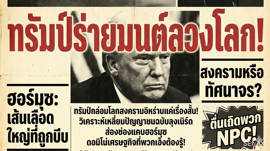 【ทรัมป์ปั่นหน้าตาย!】คดีพลิกสงครามอิหร่านแค่ทัศนาจร หุ้นพุ่งน้ำมันร่วงระนาว!