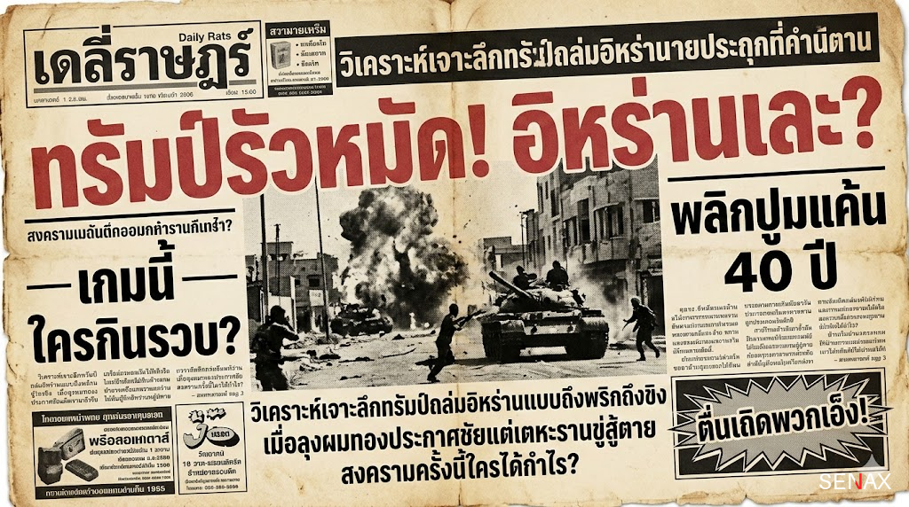 【ช็อกโลก!】ทรัมป์รัวหมัดถล่มอิหร่าน! เตหะรานฮึดสู้ลากลงนรก!