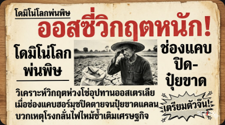 【ช็อก! ออสซี่อ่วม】ปุ๋ยขาด-น้ำมันวอด! โดมิโน่ตะวันออกกลางพ่นพิษถึงหน้าจานข้าว!