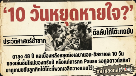 【ทรัมป์จัดให้!】หยุดยิง 10 วันลวงโลก หรือแค่พักซดมาม่าคัพก่อนซัดกันต่อ?