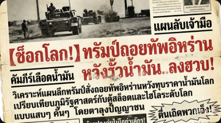 【ช็อกโลก!】ทรัมป์ถอยทัพอิหร่าน หวังฮั้วน้ำมันลงฮวบ!