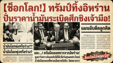 【ช็อกโลก!】ทรัมป์ทิ้งอิหร่าน ปั่นราคาน้ำมันระเบิดศึกชิงเจ้ามือ!